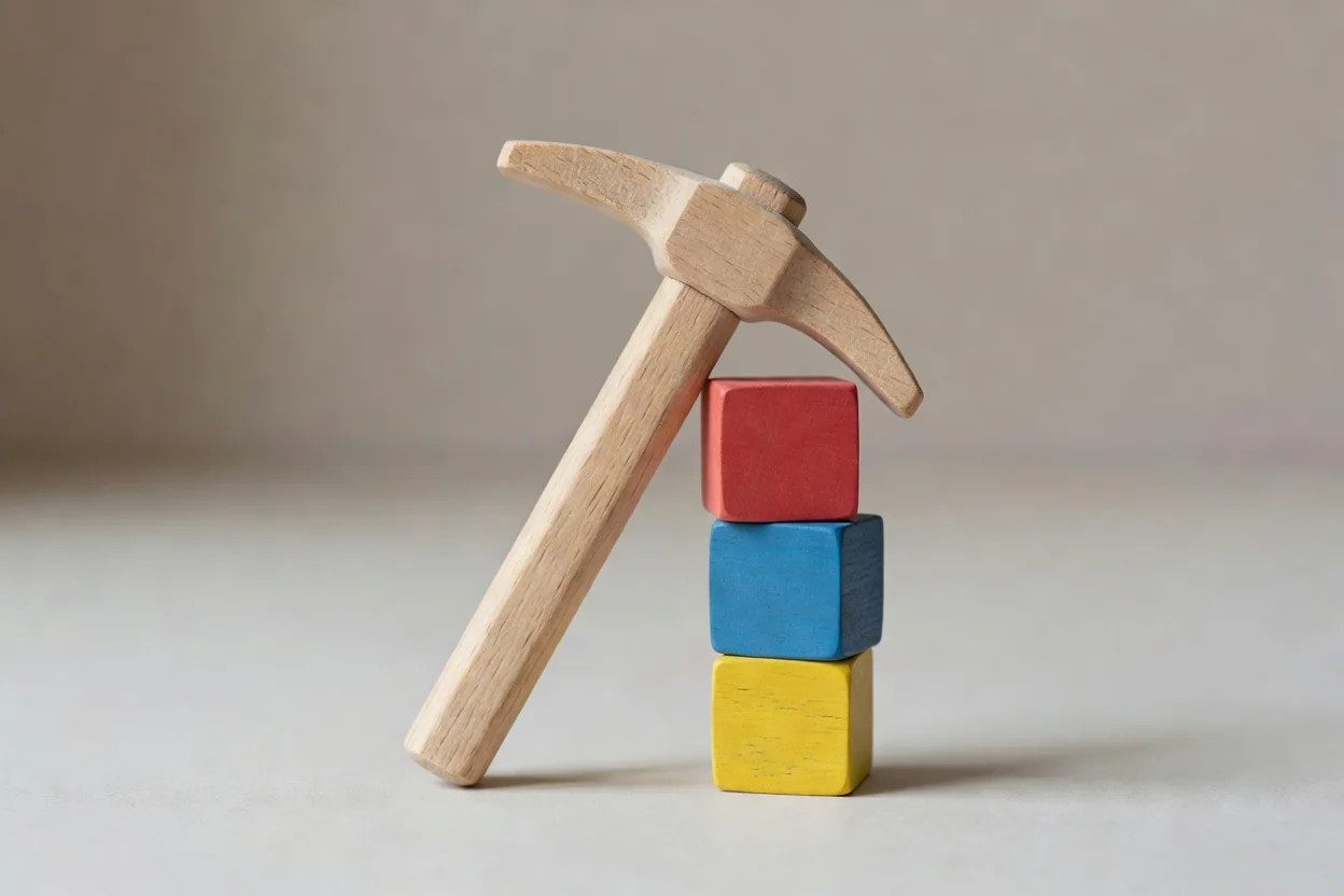Inventario de Minecraft abierto mostrando herramientas de madera, piedra y hierro ordenadas